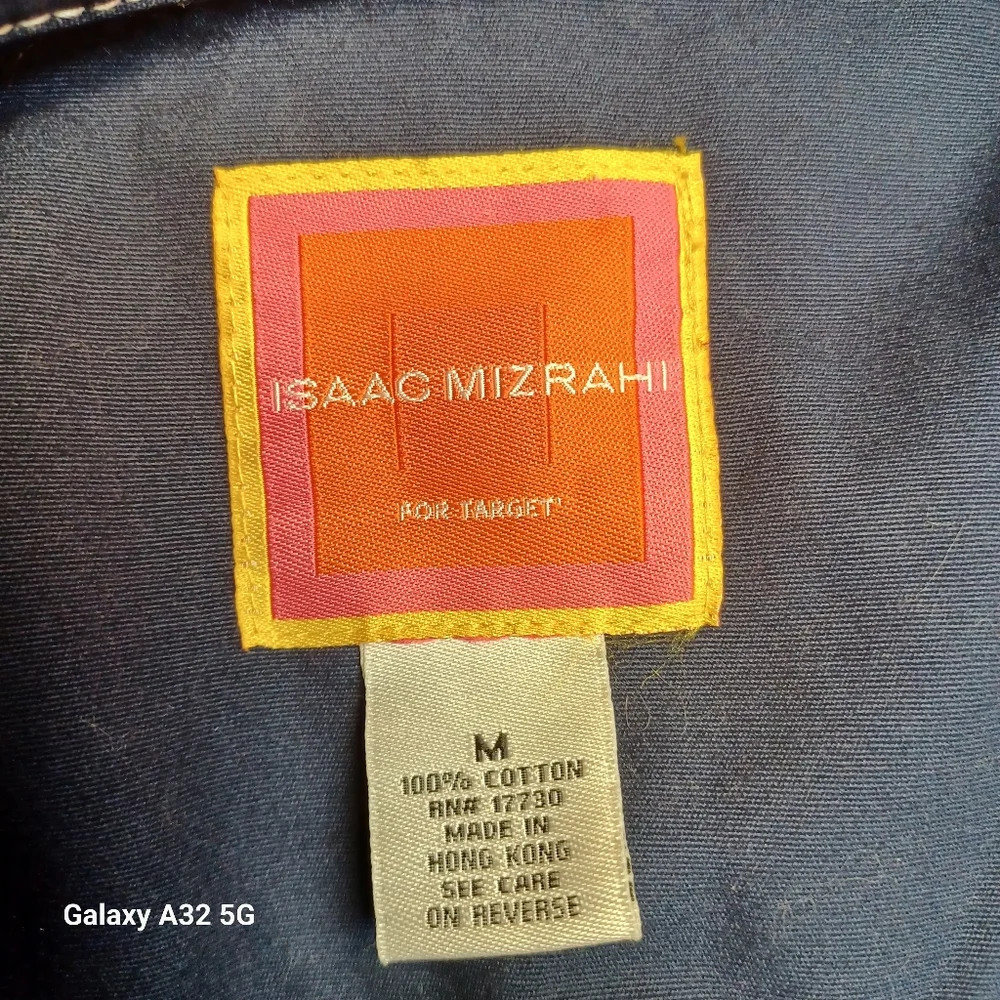 Isaac Mizrahi Women Size M Dark Blue Blazer Jackets with Contrast Stitching - Picture 2 of 12